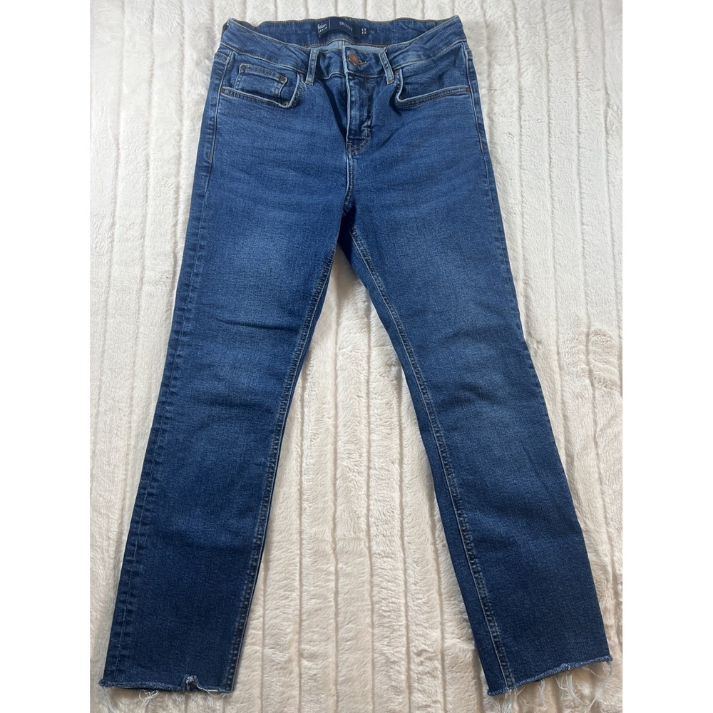 Boden Skinny Jeans Women's Size‎ 6 Regular Medium Wash Stretch Denim Frayed